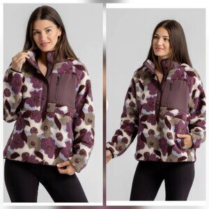 LIV Outdoor Tara Jersey Lined Snap-Up Pullover Sassafras Floral L